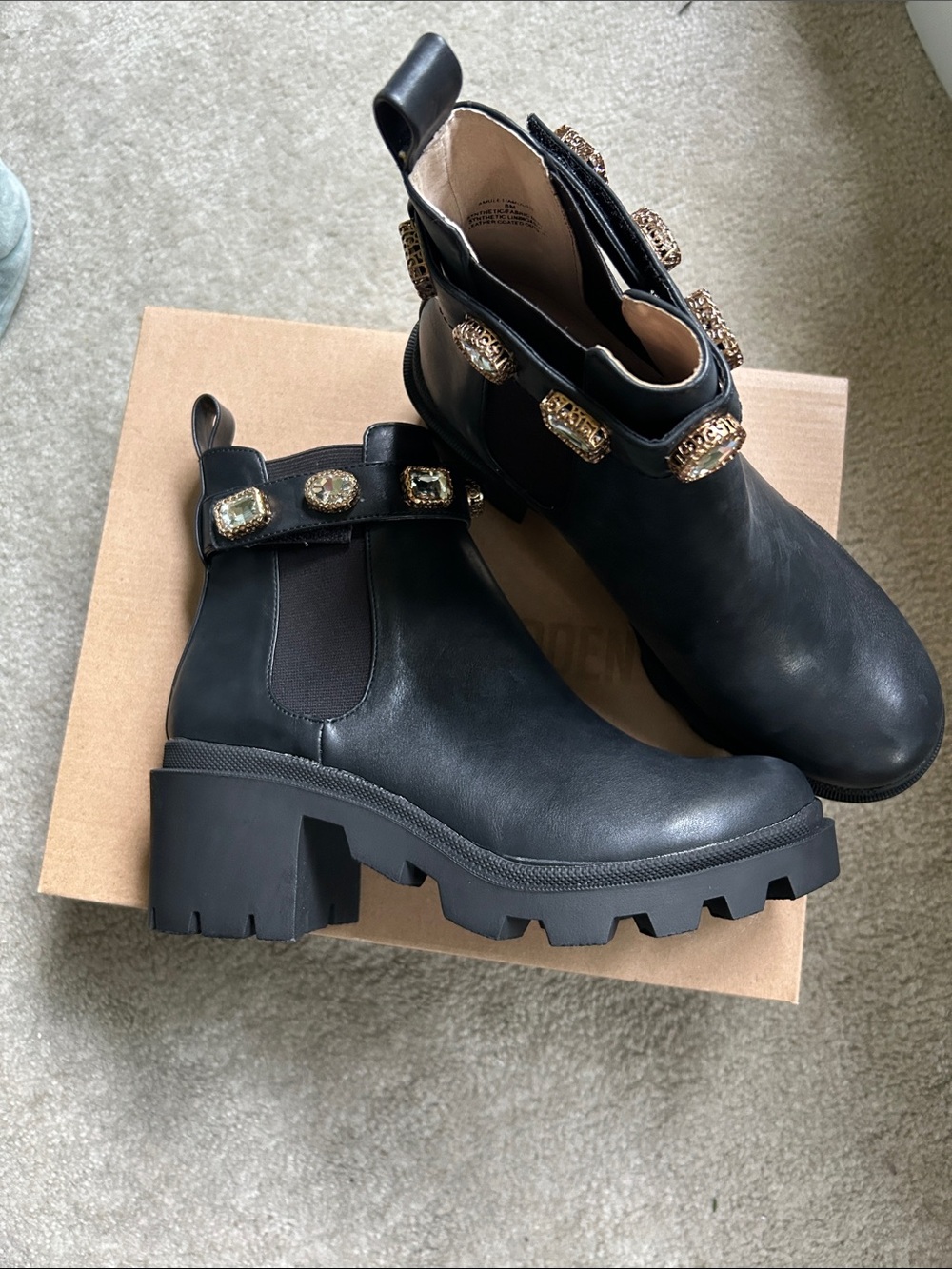 Steve Madden Amulet Black Boots - Picture 2 of 9